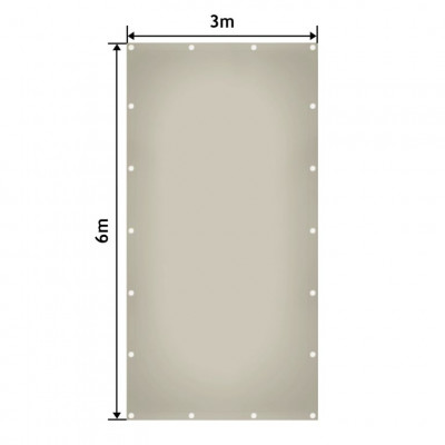 JAGO Plachta 650 g/m², hliníková oka, sivá, 3 x 6 m
