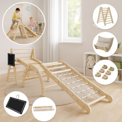 Detská lezecká zostava 5v1, vnútorná, v štýle Montessori