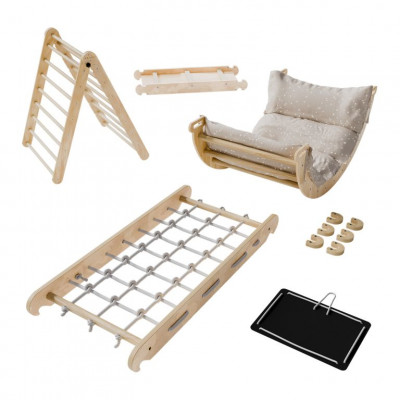 Detská lezecká zostava 5v1, vnútorná, v štýle Montessori