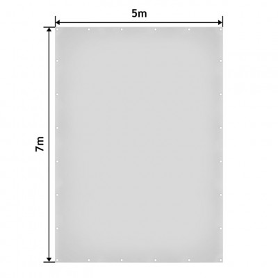 JAGO Plachta 650 g/m², hliníkové oká, biela, 5 x 7 m