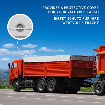 JAGO Plachta 650 g/m², hliníkové oká, biela, 5 x 7 m