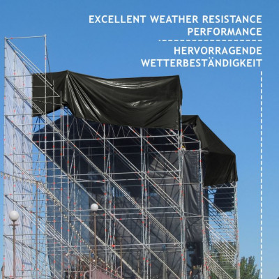 JAGO Plachta 650 g/m², hliníkové oká, čierna, 5 x 7 m