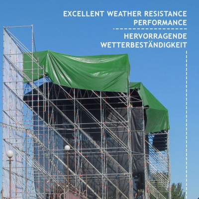 JAGO Plachta 650 g/m², hliníkové oká, zelená, 3 x 6 m