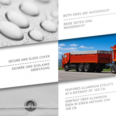 JAGO Plachta 650 g/m², hliníkové oká, biela, 3 x 5 m