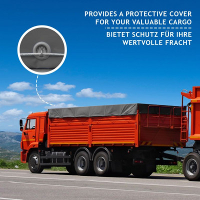 JAGO Plachta 650 g/m², hliníkové oká, antracit, 3 x 5 m