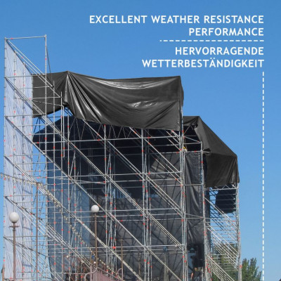 JAGO Plachta 650 g/m², hliníkové oká, antracit, 3 x 5 m