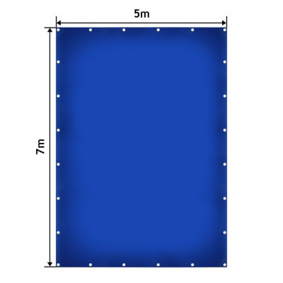 JAGO Plachta 650 g/m², hliníkové oká, modrá, 5 x 7 m