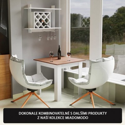 MIADOMODO jedálenský stôl pre 4 osoby,orech,80 x 80 x 76,5cm MIADOMODO jedálenský stôl pre 4 osoby,orech,80 x 80 x 76,5cm