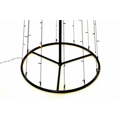 Vianočná dekorácia - svetelná pyramída stromček - 240 cm teplá biela