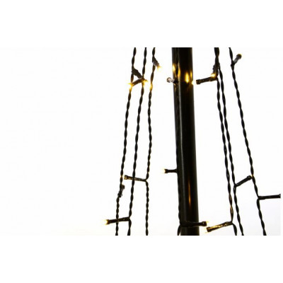 Vianočná dekorácia - svetelná pyramída stromček - 180 cm teplá biela