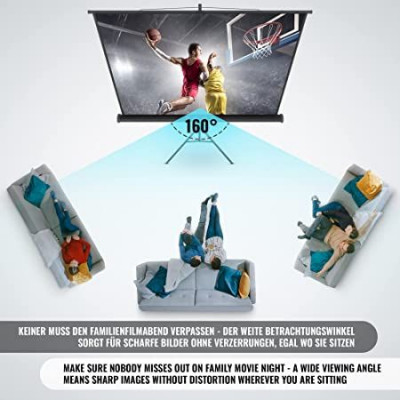 JAGO Projekčné plátno so statívom 203 x 203 cm