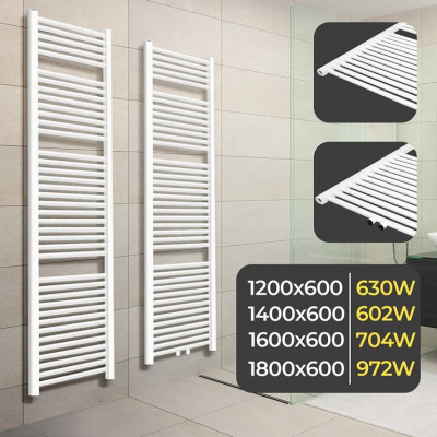 Kúpeľňový radiátor 1600 x 600 mm, biely