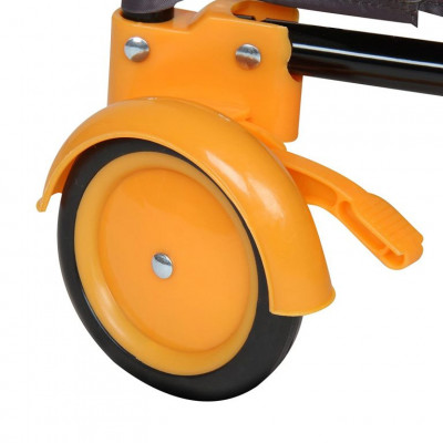 Detská postieľka, cestovná, oranžová/sivá