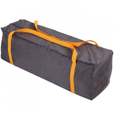 Detská postieľka, cestovná, oranžová/sivá