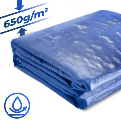 JAGO Plachta 650 g/m², hliníkové oká, modrá, 4 x 8 m