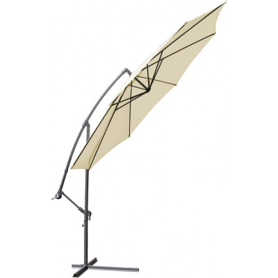 MIADOMODO sklopný slnečník s kľučkou, 300 cm, béžový