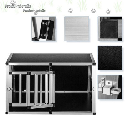 Hliníková prepravná klietka pre psov 89 × 69 × 50 cm, 12 kg