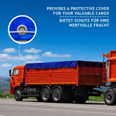 JAGO Plachta 650 g/m², hliníková oka, modrá, 3 x 6 m