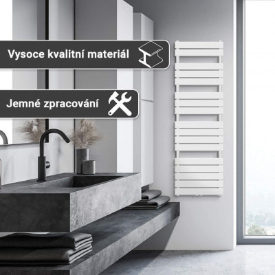 AQUAMARIN Vertikálny kúpeľňový radiátor, 1600 x 500 mm
