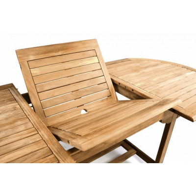 Rozšíriteľný záhradný stôl z teakového dreva Garth, 170 - 230 cm