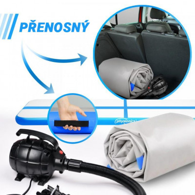 Physionics Airtrack nafukovacia žinienka, 6 m, modrá