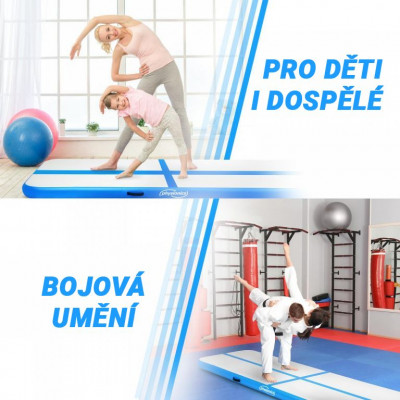 Physionics Airtrack nafukovacia žinienka, 6 m, modrá