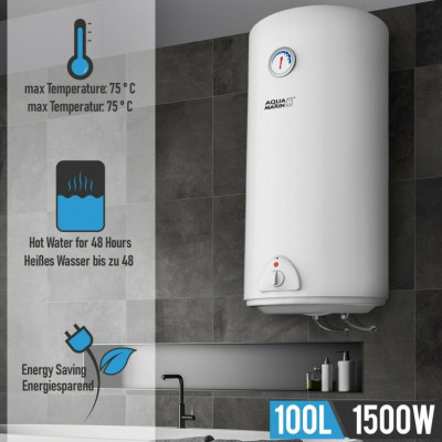 Aquamarin® Elektrický ohrievač vody, 100 L, 1,5 kW