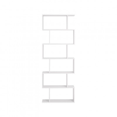 Biela knižnica VASAGLE 6 políc, voľne stojaci regál