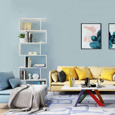 Biela knižnica VASAGLE 6 políc, voľne stojaci regál