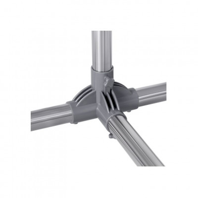 Dvojitý vešiak na odevy na kolieskach, výška 113–198 cm