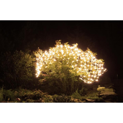 NEXOS Vianočná svetelná sieť 3 x 3 m, 128 LED, teplá biela