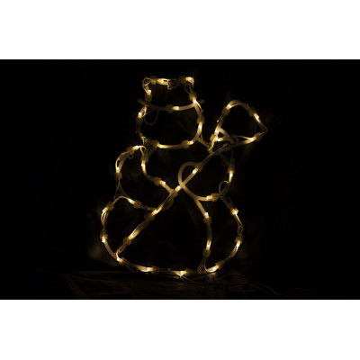 Vianočná LED dekorácia do okna - SNEHULIAK - 40 cm
