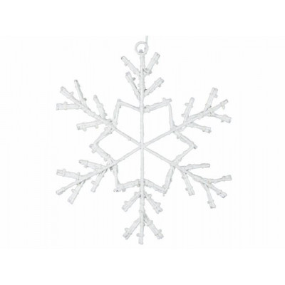 Vianočná LED dekorácia - snehová vločka - 30 cm teplá biela