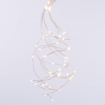 Vianočný svetelný drôtik MINI LED - teple biela 48 LED