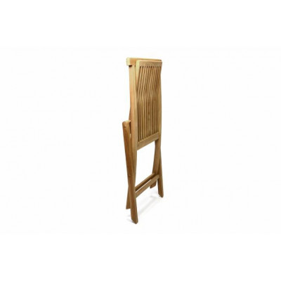 Luxusný balkónový set z teakového dreva, 1 stôl + 2 skladacie stoličky