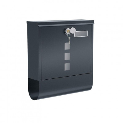 Poštová schránka na stenu SONGMICS s držiakom novín antracit