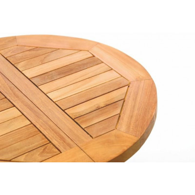 DIVERO detský odkladací sklápací stolík z teakového dreva