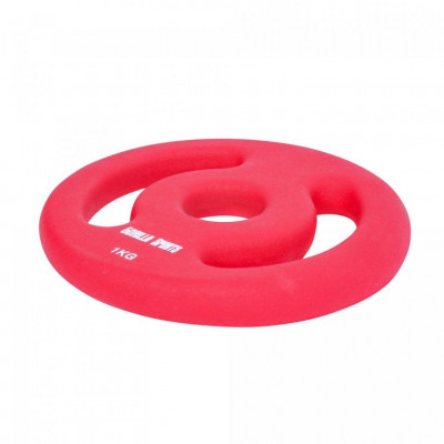 Gorilla Sports Sada záťažových kotúčov 2 x 1 kg, červená