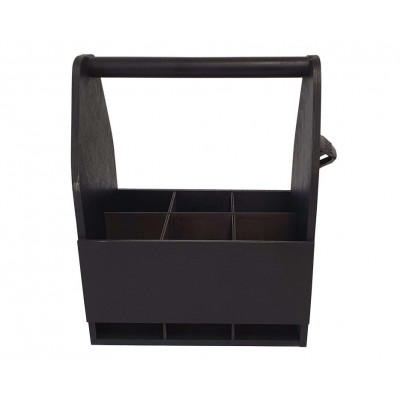 Drevený nosič na pivo s otváračom fliaš, 23,5 x 30 x 15,5 cm