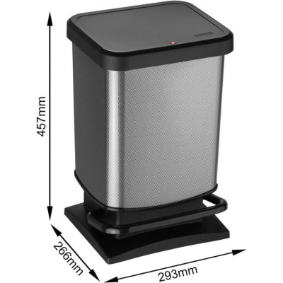 ROTHO odpadkový kôš PASO 20 l, karbón