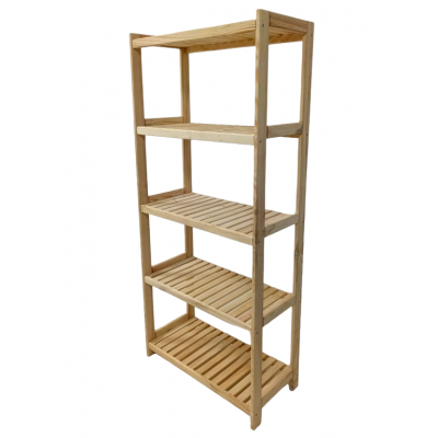 Drevený regál, 5 políc, 173 x 70 x 33 cm