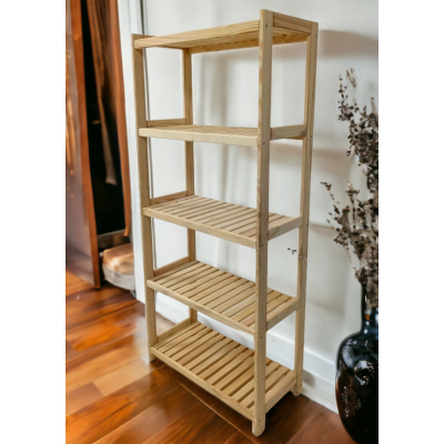 Drevený regál, 5 políc, 173 x 70 x 33 cm