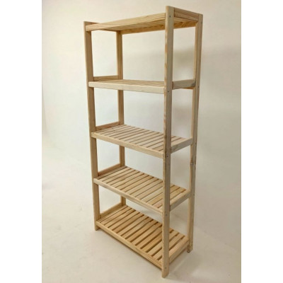 Drevený regál, 5 políc, 173 x 70 x 33 cm