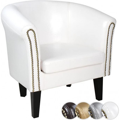 Kreslo Chesterfield, 58 x 71 x 70 cm, biele