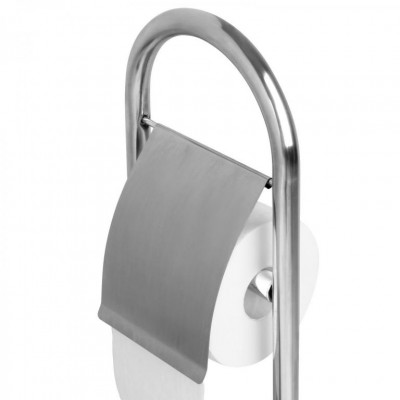 AQUAMARIN Stojanová WC súprava 81 x 22 x 22 cm, strieborná