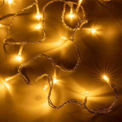 Sada vianočných LED reťazí, 100 LED, teplá biela, 2 ks