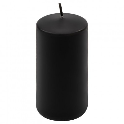 Čierna parafínová sviečka 10 cm, 20 h horenia, sada 16 ks