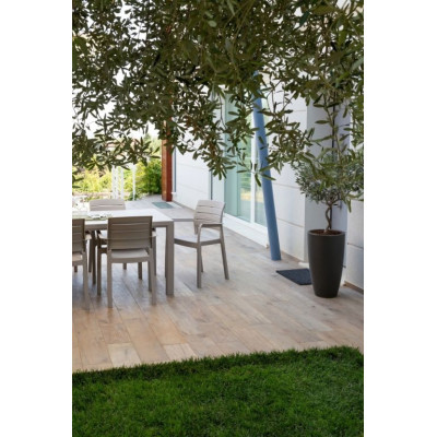 RECANATI plastové kreslo, šedá