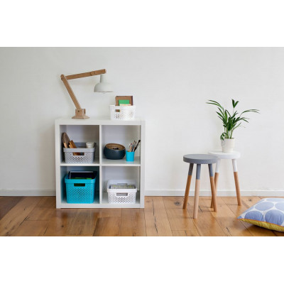 Úložný box INFINITY DOTS- biely 11 l