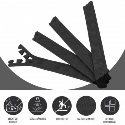 Gorilla Sports Zakončenie pre ochranné podložky, čierna, 8 ks